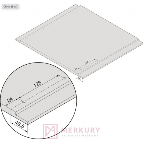 Boki szuflady LEGRABOX BLUM 780C5002S, wys."C", antracyt, 500mm SKLEP INTERNETOWY MERKURY AKCESORIA MEBLOWE