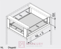 Boki szuflady LEGRABOX BLUM 780C5002S, wys."C", biały, 500mm SKLEP INTERNETOWY MERKURY AKCESORIA MEBLOWE