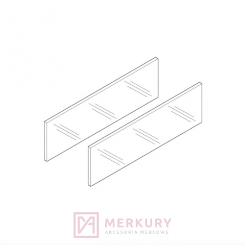 Element dekoracyjny do LEGRABOX BLUM ZE7S438G, szklany, L-550mm SKLEP INTERNETOWY MERKURY AKCESORIA MEBLOWE