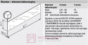 Element dekoracyjny frontu do LEGRABOX BLUM ZE7W1082G, szklany, L=1082mm, H-138mm SKLEP INTERNETOWY MERKURY AKCESORIA MEBLOWE