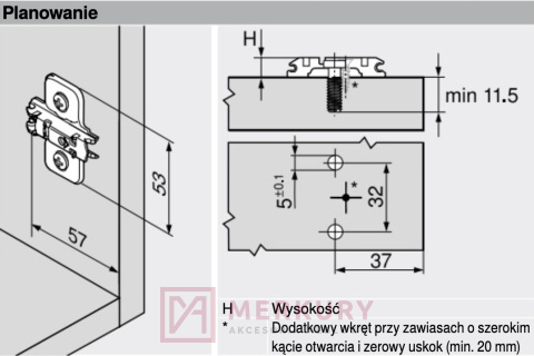 Prowadnik krzyżakowy z regulacją wysokości BLUM 173L8100, 0mm SKLEP INTERNETOWY MERKURY AKCESORIA MEBLOWE MARIUSZ ADAMCZYK Prowadnik krzyżakowy z regulacją wysokości BLUM 173L8100, 0mm SKLEP INTERNETOWY MERKURY AKCESORIA MEBLOWE MARIUSZ ADAMCZYK