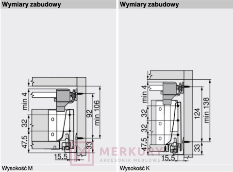 Stabilizacja boczna szuflady TANDEMBOX BLUM ZST.450BA, mocowanie od góry, L-450mm SKLEP INTERNETOWY MERKURY AKCESORIA MEBLOWE Stabilizacja boczna szuflady TANDEMBOX BLUM ZST.450BA, mocowanie od góry, L-450mm SKLEP INTERNETOWY MERKURY AKCESORIA MEBLOWE