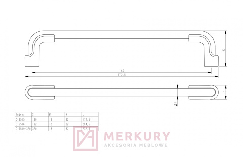 Uchwyt meblowy HERMES C-6516, czarny mat/chrom połysk, 192mm SKLE INTERNETOWY MERKURY AKCESORIA MEBLOWE Uchwyt meblowy HERMES C-6516, czarny mat/chrom połysk, 192mm SKLE INTERNETOWY MERKURY AKCESORIA MEBLOWE