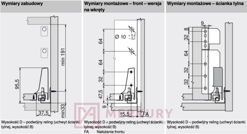 Uniwersalny uchwyt relingu ANTARO BLUM ZRR.5200, szary SKLEP INTERNETOWY MERKURY AKCESORIA MEBLOWE Uniwersalny uchwyt relingu ANTARO BLUM ZRR.5200, szary SKLEP INTERNETOWY MERKURY AKCESORIA MEBLOWE