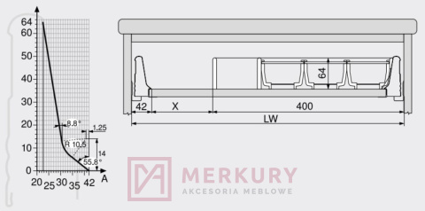 Wkład na sztućce do szuflady TANDEMBOX BLUM ZSI.500BI3, L-500mm SKLEP INTERNETOWY MERKURY AKCESORIA MEBLOWE Wkład na sztućce do szuflady TANDEMBOX BLUM ZSI.500BI3, L-500mm SKLEP INTERNETOWY MERKURY AKCESORIA MEBLOWE