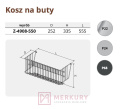 Kosz na buty Z-4908, szary, 550mm SKLEP INTERNETOWY MERKURY AKCESORIA MEBLOWE MARIUSZ ADAMCZYK