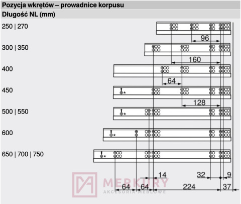Prowadnica TANDEM BLUMOTION BLUM 560F4000B, pełny wysuw, 400mm SKLEP INTERNETOWY MERKURY AKCESORIA MEBLOWE Prowadnica TANDEM BLUMOTION BLUM 560F4000B, pełny wysuw, 400mm SKLEP INTERNETOWY MERKURY AKCESORIA MEBLOWE