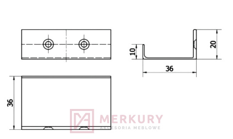 Uchwyt krawędziowy długi G9 złota anoda mat 120mm SKLEP INTERNETOWY MERKURY AKCESORIA MEBLOWE MARIUSZ ADAMCZYK