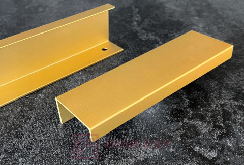 Uchwyt krawędziowy długi G9 złota anoda mat 120mm SKLEP INTERNETOWY MERKURY AKCESORIA MEBLOWE MARIUSZ ADAMCZYK