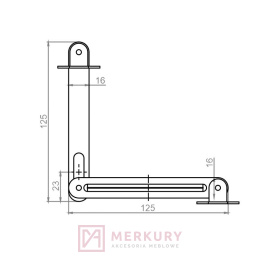 Zawias nożycowy, rozórka, ogranicznik barkowy MERKURY Akcesoria Meblowe Izdebnik