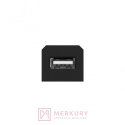 Kostka z gniazdem USB do gniazda meblowego GM-9011, czarny SKLEP INTERNETOWY MERKURY AKCESORIA MEBLOWE MARIUSZ ADAMCZYK