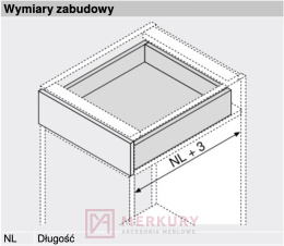 Prowadnica TANDEM BLUM 550H2700.03, częściowy wysuw, 270mm SKLEP INTERNETOWY MERKURY AKCESORIA MEBLOWE