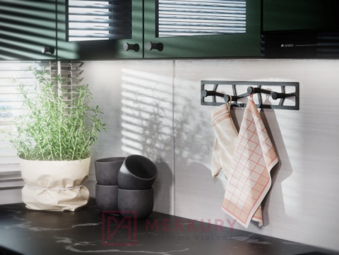 Wieszak panelowy PRATO Z-5442, złoty mat/czarny mat, NOMET, sklep internetowy MERKURY Akcesoria Meblowe Mariusz Adamczyk