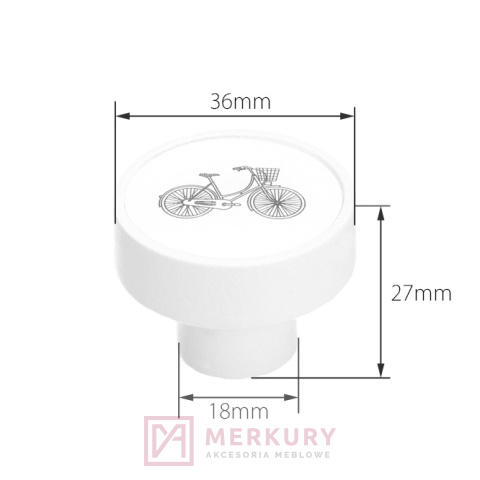 Gałka meblowa drewniana GD08 V103 czarny jamnik MERKURY Akcesoria Meblowe