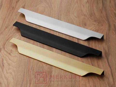 Uchwyt meblowy krawędziowy do mebli U11 czarny mat 196mm Uchwyt meblowy krawędziowy do mebli U11 czarny mat 196mm