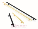 Uchwyt meblowy relingowy BELLA L-380 czarny reling merkury sklep internetowy