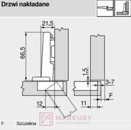 Zawias meblowy z blumotion BLUM 71B3550 MERKURY Akcesoria Meblowe Mariusz Adamczyk