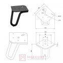 Nóżka meblowa z rurki NM09 H-100mm