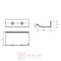 Uchwyt krawędziowy CORDIA G11 złoty mat 120mm MERKURY Akcesoria Meblowe