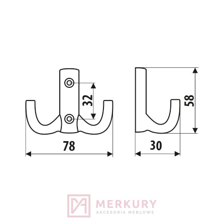 Wieszak meblowy GAMET WP-13 czarny mat MERKURY Akcesoria Meblowe Wieszak meblowy GAMET WP-13 czarny mat MERKURY Akcesoria Meblowe