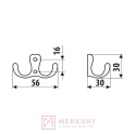 Wieszak meblowy GAMET WP19 chrom  MERKURY Akcesoria Meblowe