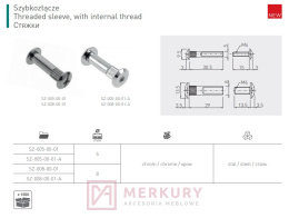 szybkozłącze siso 8 śruba łączeniowa 8 mm MERKURY Akcesoria Meblowe Sklep Internetowy
