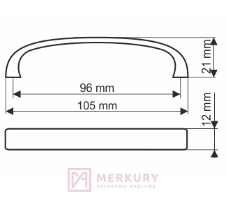 Uchwyt meblowy GAMET UN45 stal szczotkowana inox 96mm MERKURY Akcesoria Meblowe Uchwyt meblowy GAMET UN45 stal szczotkowana inox 96mm MERKURY Akcesoria Meblowe