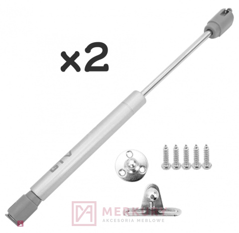 2x Podnośnik gazowy PD-G0060 60N, szary - zestaw