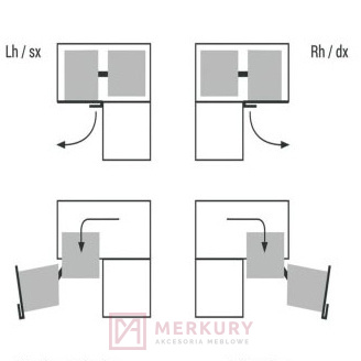 Kosz Magic Corner FGV DUETTO antracyt 450mm prawy
