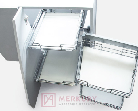 Kosz Magic Corner FGV DUETTO antracyt 450mm prawy