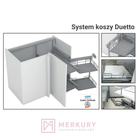 Kosz Magic Corner FGV DUETTO antracyt 500mm lewy Kosz Magic Corner FGV DUETTO antracyt 500mm lewy