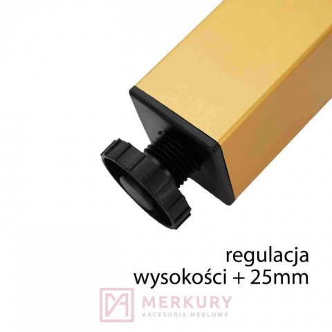 Nóżka meblowa regulowana złoty mat H-60mm MERKURY Akcesoria Meblowe Nóżka meblowa regulowana złoty mat H-60mm MERKURY Akcesoria Meblowe