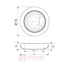 Oprawa meblowa HEROS OL-21 stal szczotkowana inox 2W 12V  MERKURY Akcesoria Meblowe