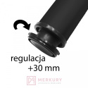 Noga stołowa regulowana chrom połysk H-1100 MERKURY Akcesoria Meblowe