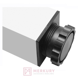 Noga meblowa kwadratowa 46x46 regulowana aluminium mat H-710mm MERKURY Akcesoria Meblowe