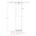 Noga meblowa GTV NM-A61100-05 aluminium 60x60 1100mm MERKURY Akcesoria Meblowe