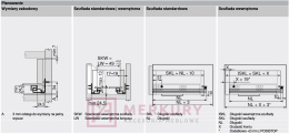 Prowadnica TANDEM BLUM 550F400T częściow wysuw 400mm MERKURY Akcesoria Meblowe