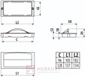 Uchwyt meblowy wpuszczany GAMET MD15 chrom połysk 128mm MERKURY Akcesoria Meblowe