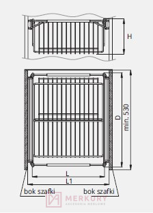 Kosz na buty NOMET W-3319 srebrny MERKURY Akcesoria Meblowe