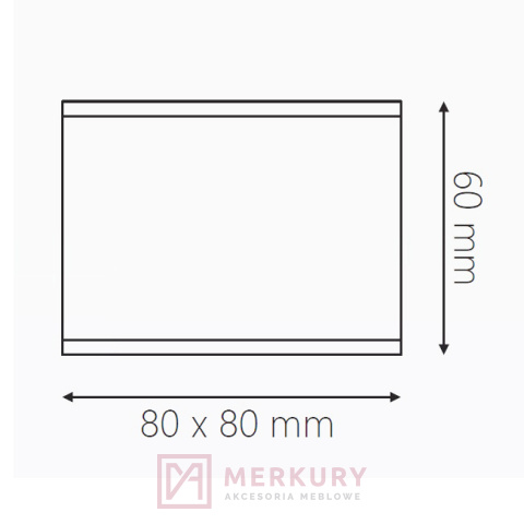 Nóżka meblowa kwadratowa 80x80mm biała H-60mm MERKURY Akcesoria Meblowe Nóżka meblowa kwadratowa 80x80mm biała H-60mm MERKURY Akcesoria Meblowe