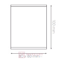 Nóżka kwadratowa 80x80 chrom połysk H-100mm MERKURY Akcesoria Meblowe