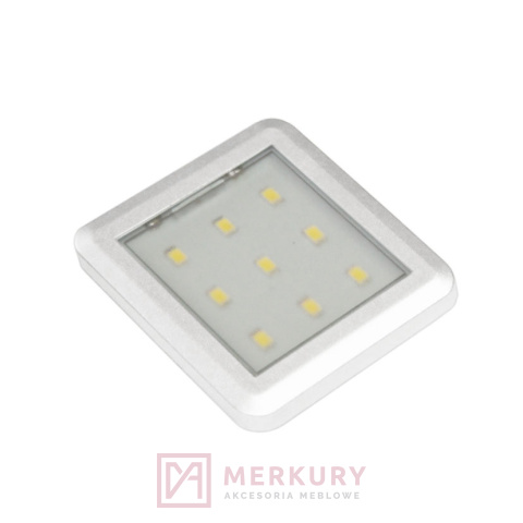 Oprawa meblowa LED OLK-4 ZEUS 2,5W 12V ciepły biały aluminium mat MERKURY Akcesoria Meblowe