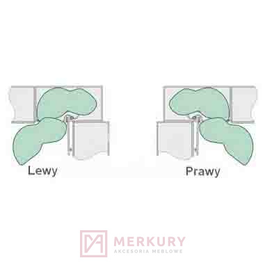 Półka LeMans II Arena Classic Silver PEKA narożna 05.7047.KPL/S 450mm szara lewa MERKURY Akcesoria Meblowe