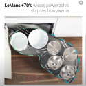 Półka LeMans II Arena Classic Silver PEKA narożna 05.7077.KPL/S 600mm szara prawa MERKURY Akcesoria Meblowe