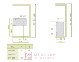 Uniwersalny podnośnik barkowy Miniwinch 6kg czarny MERKURY Akcesoria Meblowe