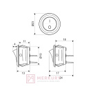 Wyłącznik koyskowy WK-MR2 230V 2A biały MERKURY Akcesoria Meblowe