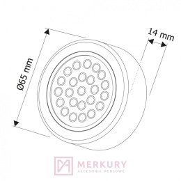 Oprawa meblowa LED OVAL 2W neutralny biały czarny MERKURY Akcesoria Meblowe