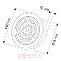 Oprawa meblowa LED OVAL 12C 2W ciepły biały aluminium mat MERKURY Akcesoria Meblowe