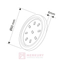 Oprawa meblowa ORBIT XL 3W 12V ciepły biały biała MERKURY Akcesoria Meblowe