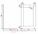 Podpórka do książek AD03 klasyczna czarny mat 180x110mm MERKURY Akcesoria Meblowe